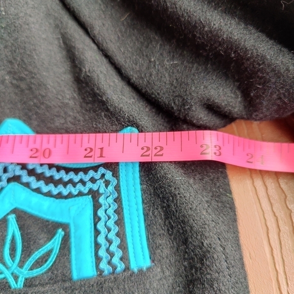 Boho Western Fancy Riding Show Coat Matador Jacket Detailed Black and Blue L XL - Picture 7 of 16